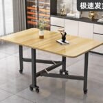 portable dining table for small spaces, 4 6 seater dining table, modern foldable kitchen dining table, space saving foldable dining table, modern dining table with wheels, collapsible dining table, luxury stylish dining table of marble design wood mdf