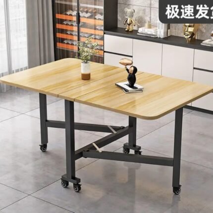 portable dining table for small spaces, 4 6 seater dining table, modern foldable kitchen dining table, space saving foldable dining table, modern dining table with wheels, collapsible dining table, luxury stylish dining table of marble design wood mdf