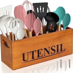 kitchen utensil holder ,wooden utensil holder ,kitchen tools organizer, cutlery holder for kitchen ,spoon holder kitchen ,spatula holder ,cooking utensil holder, kitchen organizer box, utensil storage box, multipurpose kitchen holder box of mdf wood
